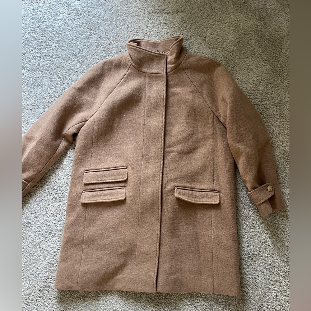 J Crew. Petite Toscana coat in Italian stadium-cloth wool blend